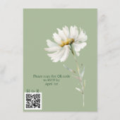 Daisy Aardse Salie & Botanische Groene Huwelijk Informatiekaartje (Achterkant)