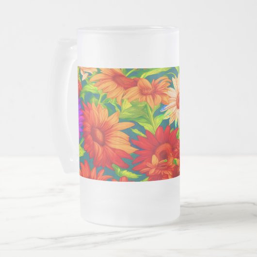 Daisy Abstract #5 - Matglas Bierpul (Voorkant links)