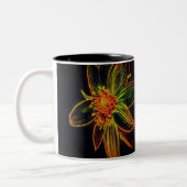 Daisy Abstract Flower Art gepersonaliseerd Tweekleurige Koffiemok (Links)
