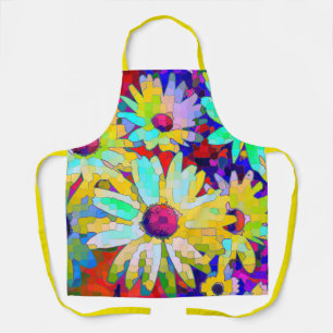 Daisy Abstract in felle kleuren Schort