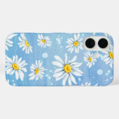 Daisy Abstract op blauw Case-Mate iPhone Case (Achterkant (horizontaal))