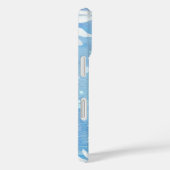 Daisy Abstract op blauw Case-Mate iPhone Case (Achterkant / Rechts)