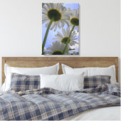 Daisy Abstract Uitzicht Black en White Wrapped Can Canvas Afdruk (Insitu (Slaapkamer))