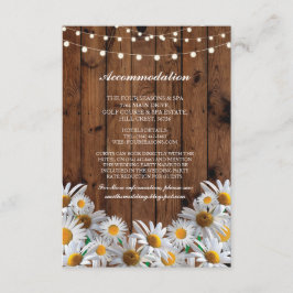 Daisy Accommodation Wood Lights Wedding Cards Informatiekaartje