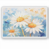 Daisy achtergronden schilderen sticker (Voorkant)