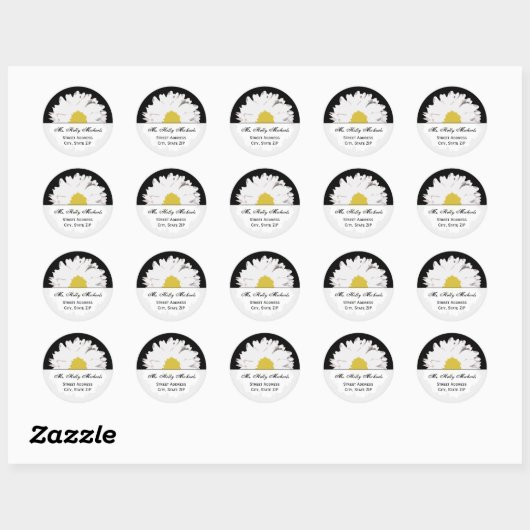 Daisy Address Label Sticker (Vel)