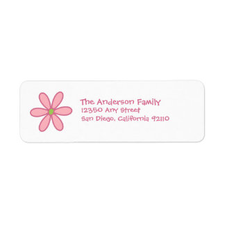 Daisy Adreslabel (roze) Etiket