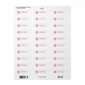 Daisy Adreslabel (roze) Etiket (Full Sheet)