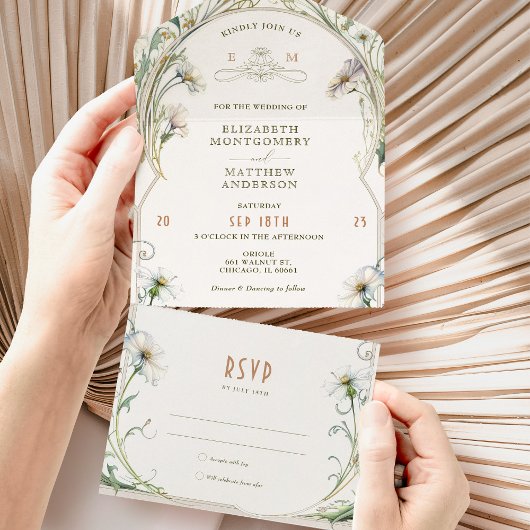 Daisy All in One Wedding Invitation door Mucha Uitnodiging