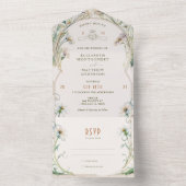 Daisy All in One Wedding Invitation door Mucha Uitnodiging (Binnen)