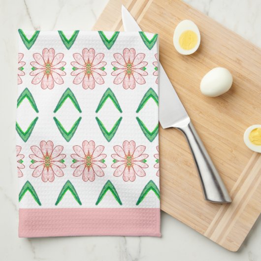 Daisy als floral theedoek (Quarter Fold)