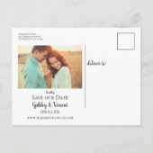 Daisy and Barn Wood Country Weddenschap Save the D Aankondigingskaart (Achterkant)