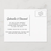 Daisy and Barn Wood Country Weddenschap Save the D Aankondigingskaart (Achterkant)