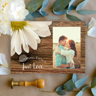 Daisy and Barn Wood Country Weddenschap Save the D Date