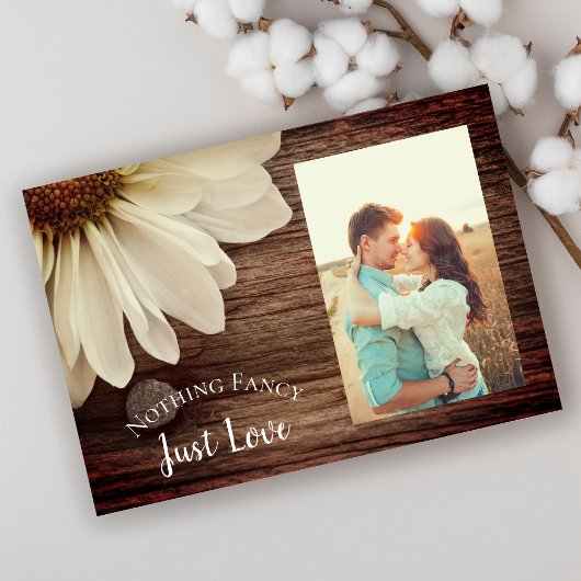 Daisy and Barn Wood Country Weddenschap Save the D Date