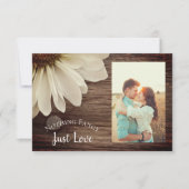 Daisy and Barn Wood Country Weddenschap Save the D Date (Voorkant)