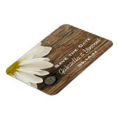 Daisy and Barn Wood Country Weddenschap Save the D Magneet (Linkerzijde)