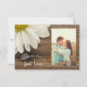 Daisy and Barn Wood Country Weddenschap Save the D Save The Date (Voorkant)