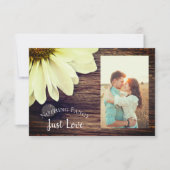 Daisy and Barn Wood Country Weddenschap Save the D Save The Date (Voorkant)