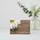 Daisy and Barn Wood Country Wedding Reception Kaar Informatiekaartje (Staand voorkant)