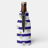 Daisy and Blue Stripes Koelbox Flesjeskoeler (Fles Achterkant)