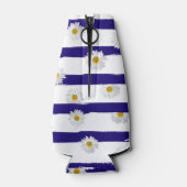 Daisy and Blue Stripes Koelbox Flesjeskoeler (Achterkant)