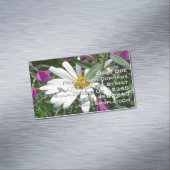 Daisy and Fireweed Wildflower Magnetisch Visitekaartje (Voorbeeld)