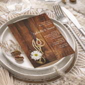 Daisy and Horse Bit Country Westerne Wedding Showe Kaart