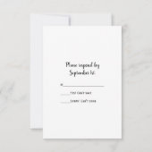 Daisy and Horse Bit Western Wedding RSVP Kaart (Achterkant)