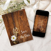 Daisy and Horse Bit Western Wedding Save the Date