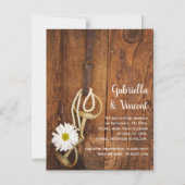 Daisy and Horse Bit Western Wedding Save the Date Magnetische Uitnodiging (Voorkant)