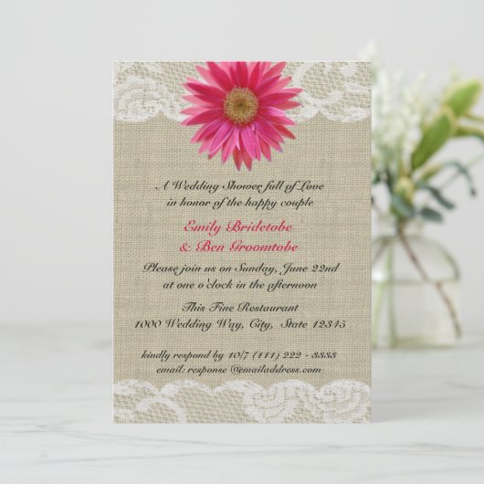 Daisy and Lace Vrijgezellenfeest Kaart (Staand voorkant)