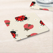 Daisy and Ladybug Birthday Party  Kartonnen Onderzetters (Schuin)