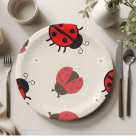 Daisy and Ladybug Birthday Party Paper Plates Papieren Bordje