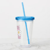 Daisy and Peace Makers Slogan Acryl Drinkbeker (Links)