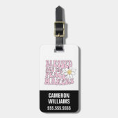 Daisy and Peace Makers Slogan Bagagelabel (Voorkant verticaal)