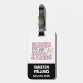 Daisy and Peace Makers Slogan Bagagelabel (Achterkant verticaal)