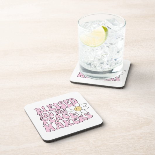 Daisy and Peace Makers Slogan Bier Onderzetter (Rechterzijde)