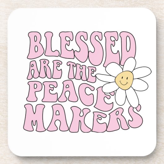 Daisy and Peace Makers Slogan Bier Onderzetter (Voorkant)