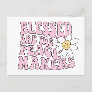 Daisy and Peace Makers Slogan Briefkaart