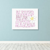 Daisy and Peace Makers Slogan Canvas Afdruk (Insitu (Houten vloer))