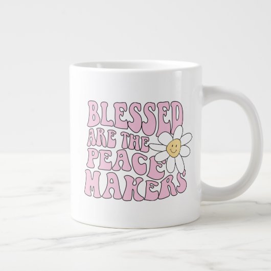 Daisy and Peace Makers Slogan Grote Koffiekop (Rechts)