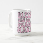 Daisy and Peace Makers Slogan Koffiemok (Voorkant links)