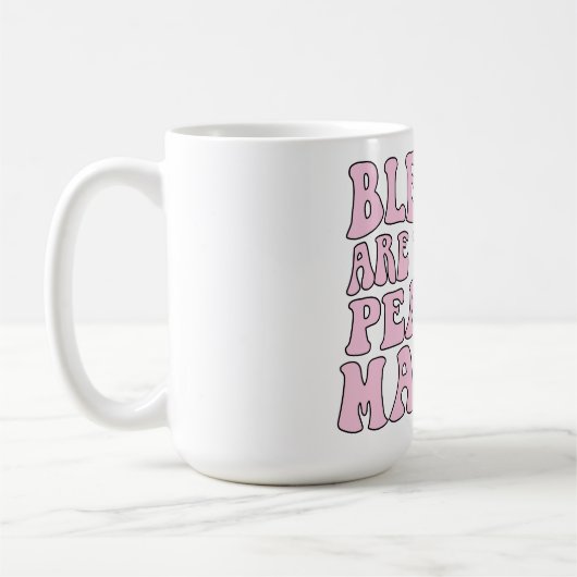 Daisy and Peace Makers Slogan Koffiemok (Links)