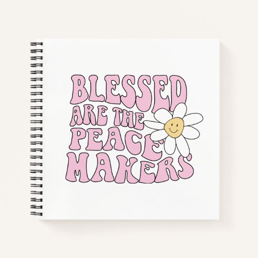 Daisy and Peace Makers Slogan Notitieboek (Voorkant)