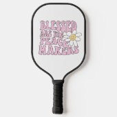 Daisy and Peace Makers Slogan Pickleball Paddle (Achterkant)