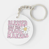 Daisy and Peace Makers Slogan Sleutelhanger (Achterkant)