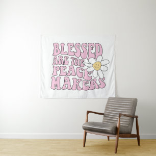 Daisy and Peace Makers Slogan Wandkleed