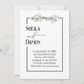 Daisy and Pearls Bouquet Wedding Vow Renewal  Kaart (Voorkant)