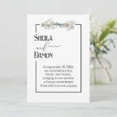 Daisy and Pearls Bouquet Wedding Vow Renewal  Kaart (Staand voorkant)